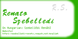 renato szebelledi business card