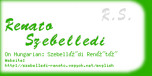 renato szebelledi business card